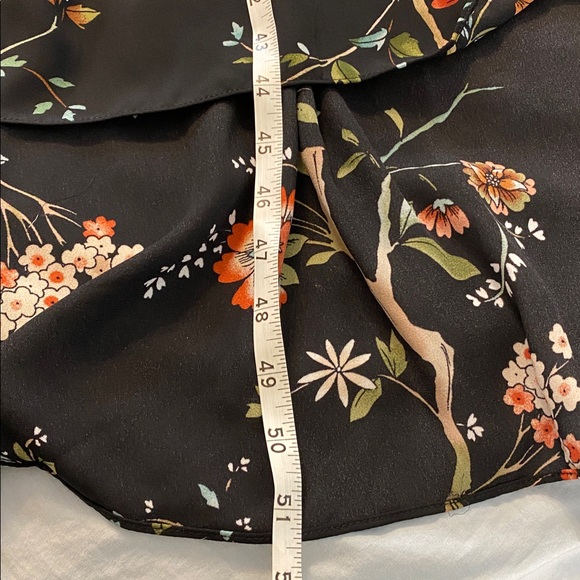 NWT Nanette Lepore Nigh Neck Black Floral Midi Dress Size 6 - Picture 6 of 8